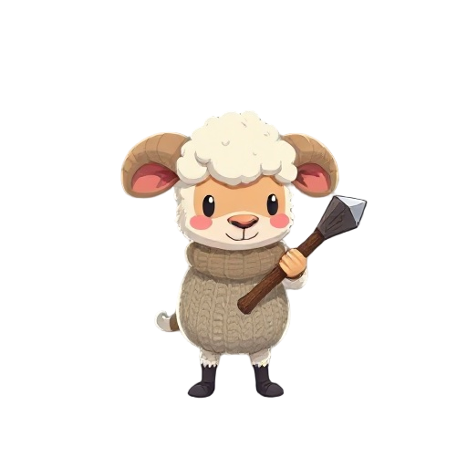 a knite holding a sowrd in  idle mode