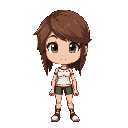 beautiful girl, brown hair, green eyes, athletic body, fit body, brown hair, front view, fair skin, full body, character design