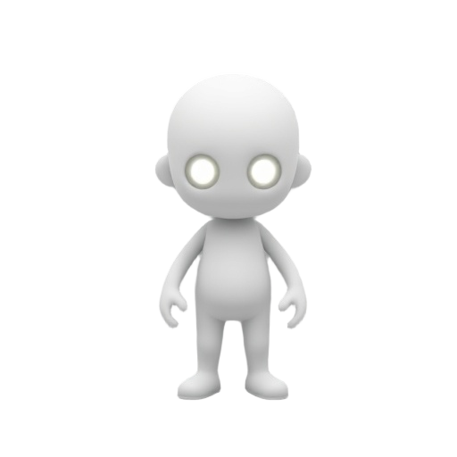 a void character with light eyes