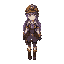 girl engineer, steampunk, beautiful figure, purple hair