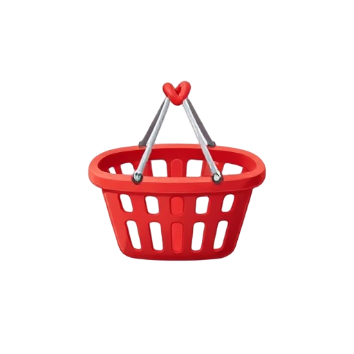 a red store basket icon