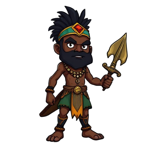can you generate an african warrior 