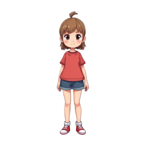 young girl full body