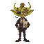 goblin, suit, monocle, clipboard 