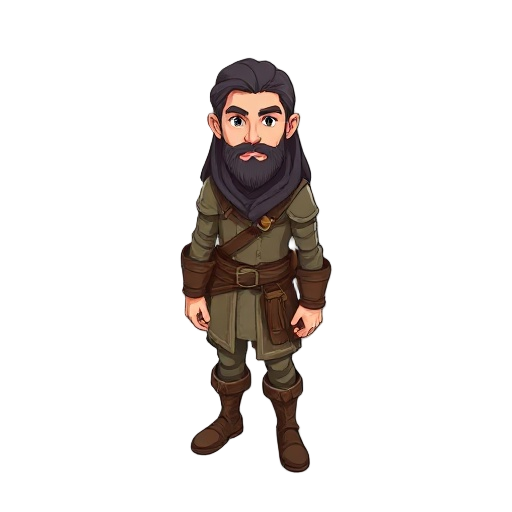 ranger, no beard,long hair