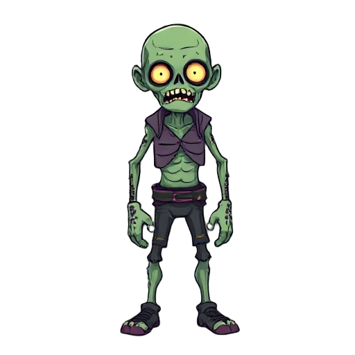 retro futurist zombie