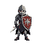 fantasy knight with a sword and shield