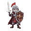 fantasy knight with a sword and shield 