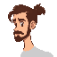 man,brown color , hair tied up