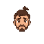 man,brown color , hair tied up ,top down, (full body )without beard and mustache