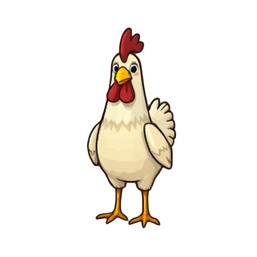 minecraft styled chicken, pixel