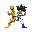 um power ranger amarelo e pose de luta do goku para jogo de luta de lado