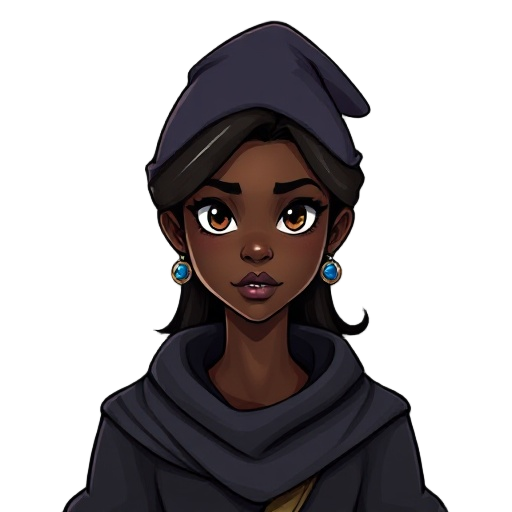 dark skinned woman wizard dnd