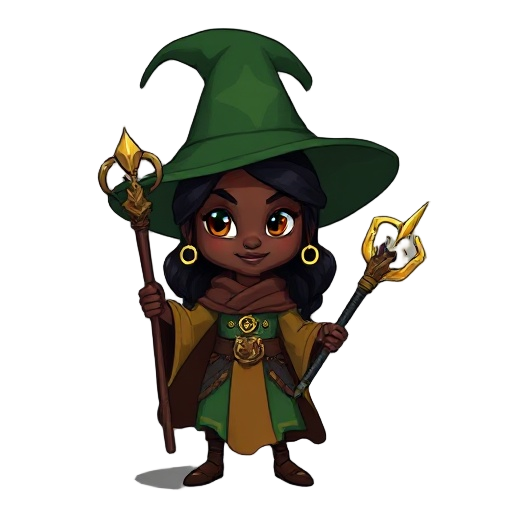 dark skinned woman wizard dnd
