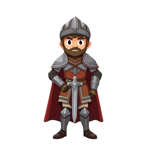 crie um cavaleiro no estilo medieval 