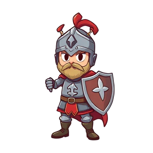 crie um cavaleiro no estilo medieval 