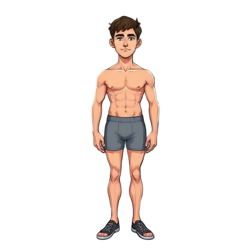 average looking human male in panties