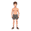 average looking human male in panties