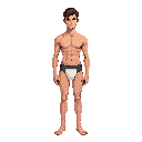human male in panties