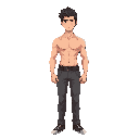 shirtless human male