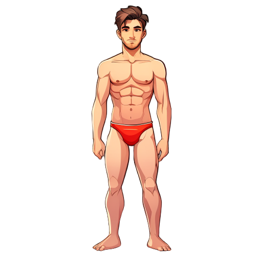 average looking human male in panties
