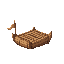 flying raft inspired, rustic wooden