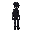 a darkskin goth boy walking downwards