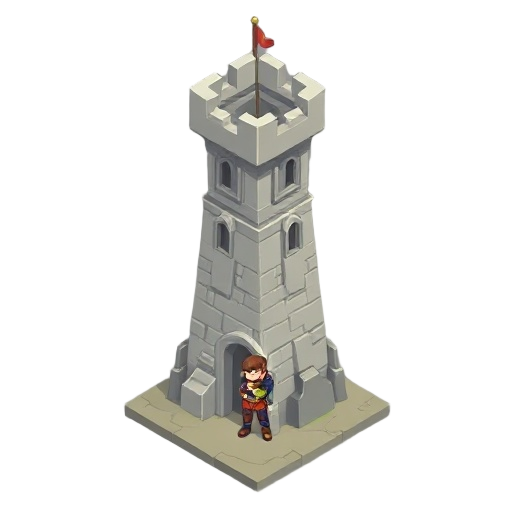 a tower with arch