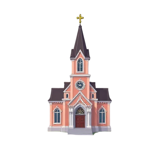 generate a sprite of a victorian-style church for jrpg