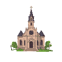 generate a sprite of a victorian-style church for jrpg