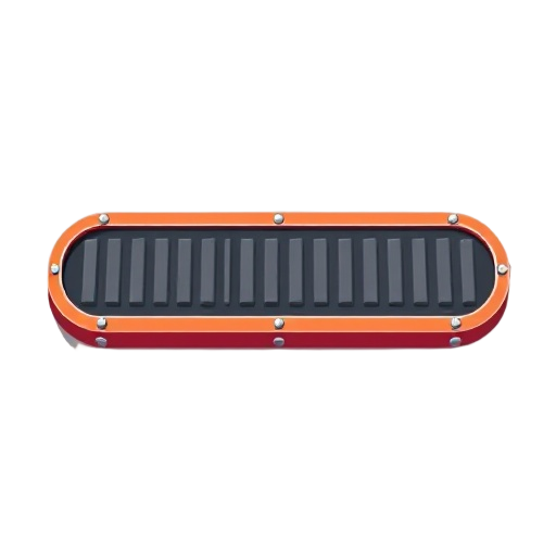 single conveyor belt top view, square form