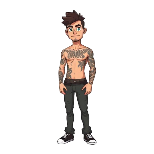 a tattoed guy
