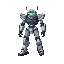 a mecha robot walking 