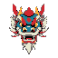 majestic multicolor traditional chinese dragon face leviathan loong only face