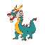majestic multicolor traditional chinese dragon standing leviathan loong