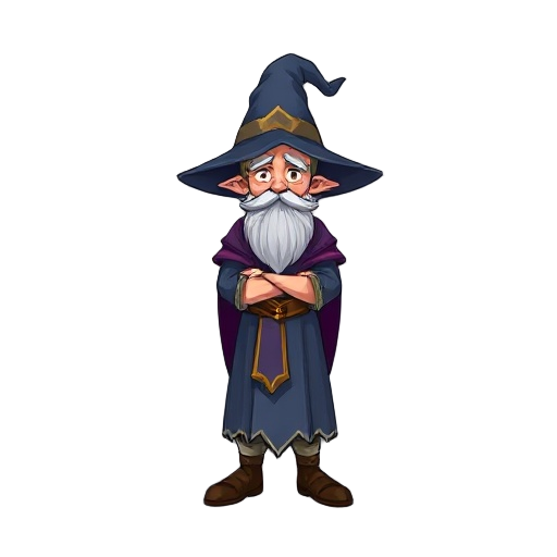  fantasy wizard character based on reference