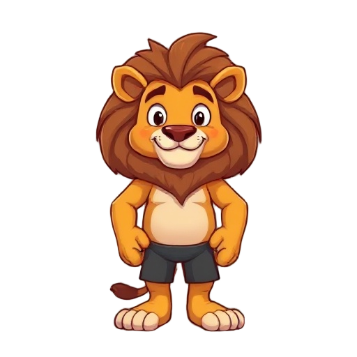 lion with human body full shot