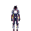 cyberpunk trauma team medic character. highly detailed, intricate sci-fi armor, sleek white and red color scheme. visible medical tools and pouches on the belt.