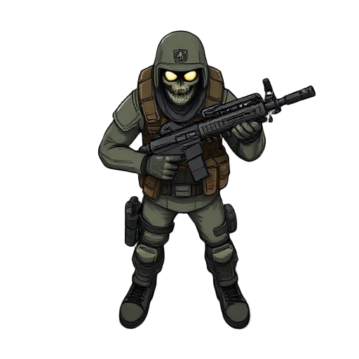 gere um soldado 2d estilo top down. uma referencia boa seria o jogo sas zombie assault.