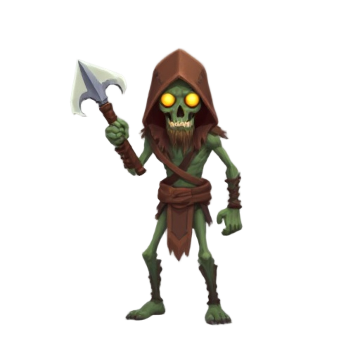generate pixalated sprite of a ancient zombie warrior. 