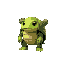 a turtle with a green shell and gun turrets on its back