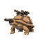 a turtle with gun turrets on its back