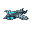 side view of agile sci-fi reconnaissance drone with combat capabilities, sleek aerodynamic hull with hexagonal armor plating, retractable sensor array glowing with cyan holographic interfaces