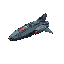 side-view, bullet-hell shooter game and 2d side-scrolling shooter game side view, futuristic reconnaissance combat spacecraft. the front is an elliptical or other shaped, and the back is a wing