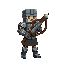 generate minecraft chainmail breastplate and a stone sword with a bow