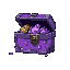 generate a purple chest with amethyst combination from minecraft filled with resources