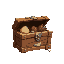generate a chest with a combination of wood and stone that contains resources