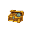 generate a yellow chest filled with resources with a source image size of 8 by 8 pixels