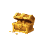 generate a mini chest with a combination of gold and yellow and also so that it is filled with resources