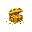 generate a mini chest with a combination of gold and yellow and also so that it is filled with resources